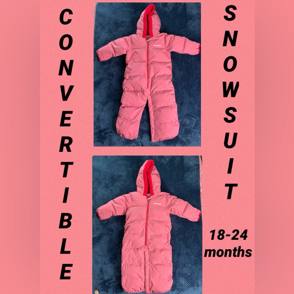Columbia Pink Convertible Snowsuit